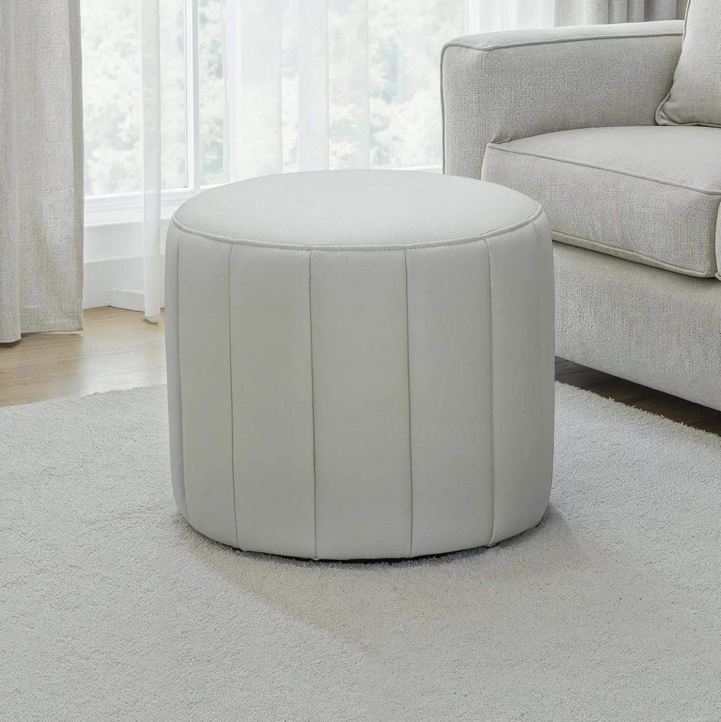 Pouf rond - gris