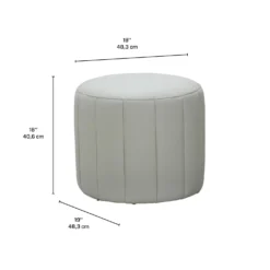 Pouf rond - gris