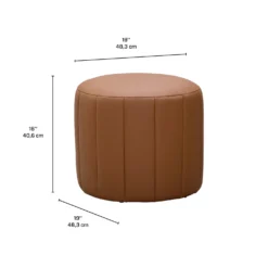 Pouf rond - tan