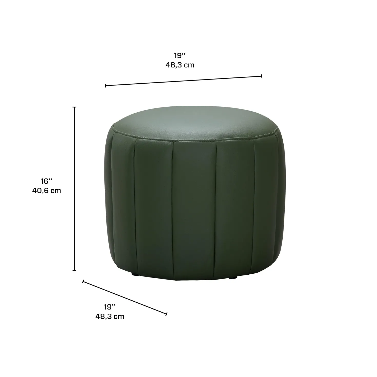 Pouf rond - vert