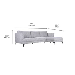 Sectionnel avec chaise longue à droite