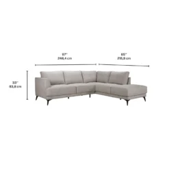 Sectionnel avec chaise longue à droite
