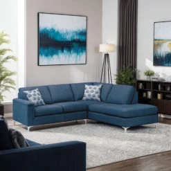 Sectionnel avec chaise longue à droite