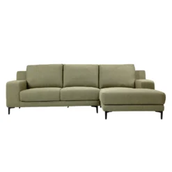 Sectionnel avec chaise longue à droite - vert