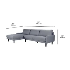 Sectionnel avec chaise longue à gauche
