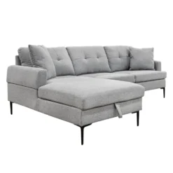 Sectionnel avec chaise longue à gauche et rangement