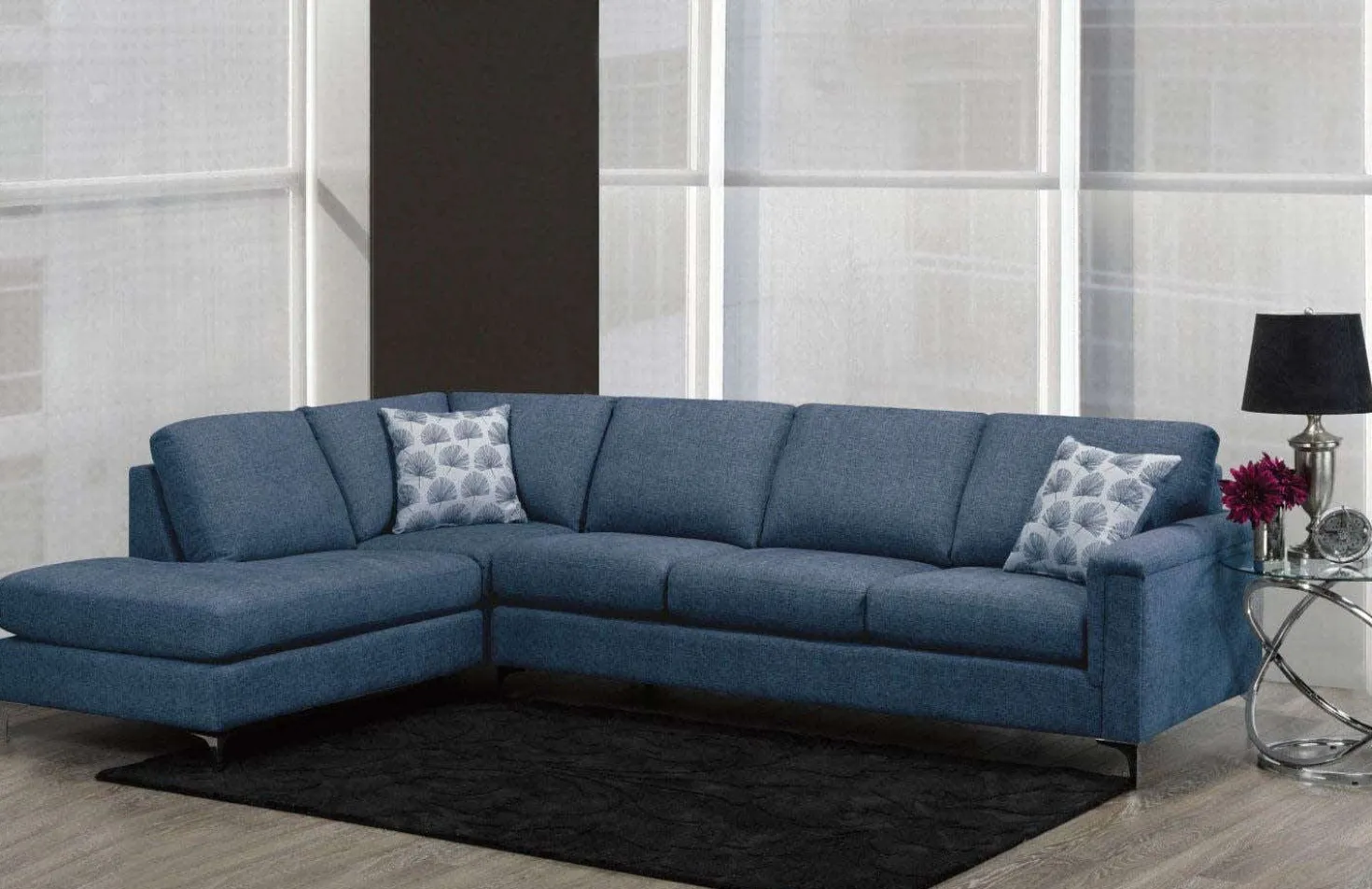 Sectionnel avec chaise longue à gauche