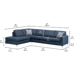 Sectionnel avec chaise longue à gauche