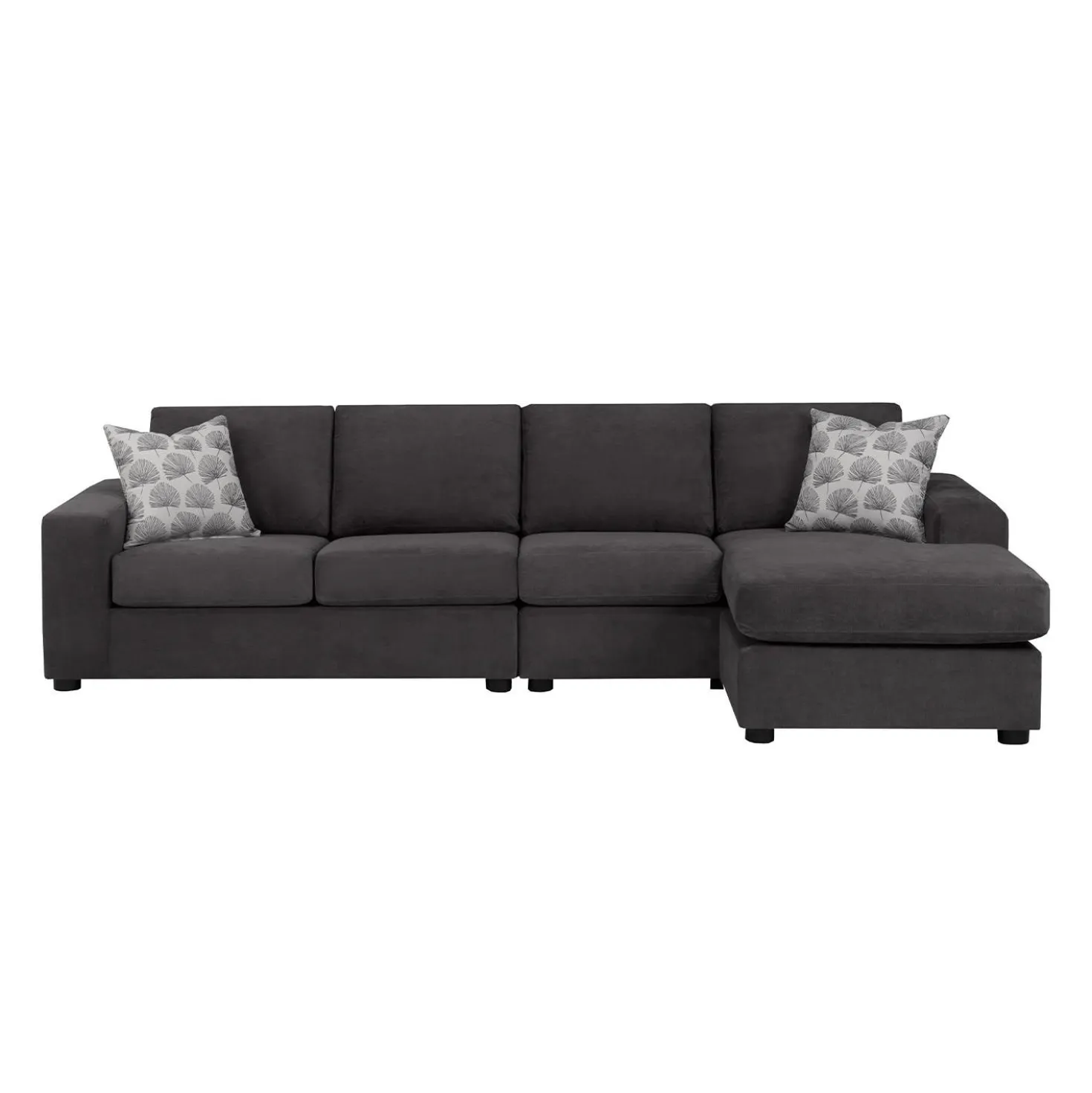 Sectionnel avec chaise longue réversible - gris