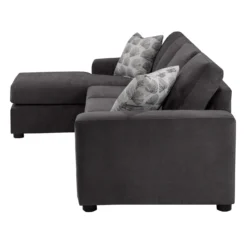 Sectionnel avec chaise longue réversible - gris