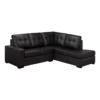 Sectionnel causeuse en cuir véritable - Chaise longue à droite
