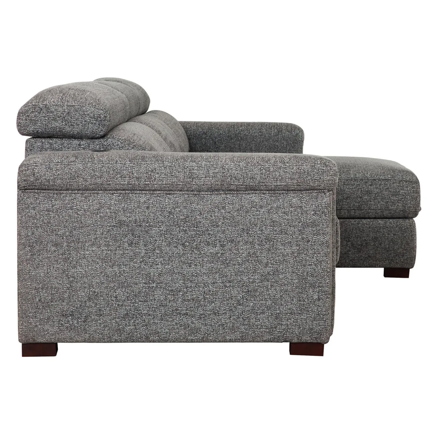 Sectionnel convertible électrique à sièges coulissants et chaise longue avec rangement