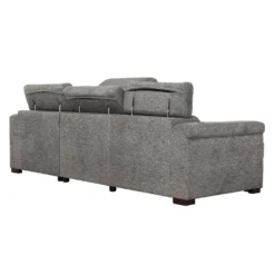 Sectionnel convertible électrique à sièges coulissants et chaise longue avec rangement