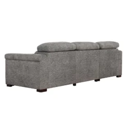 Sectionnel convertible électrique à sièges coulissants et chaise longue avec rangement