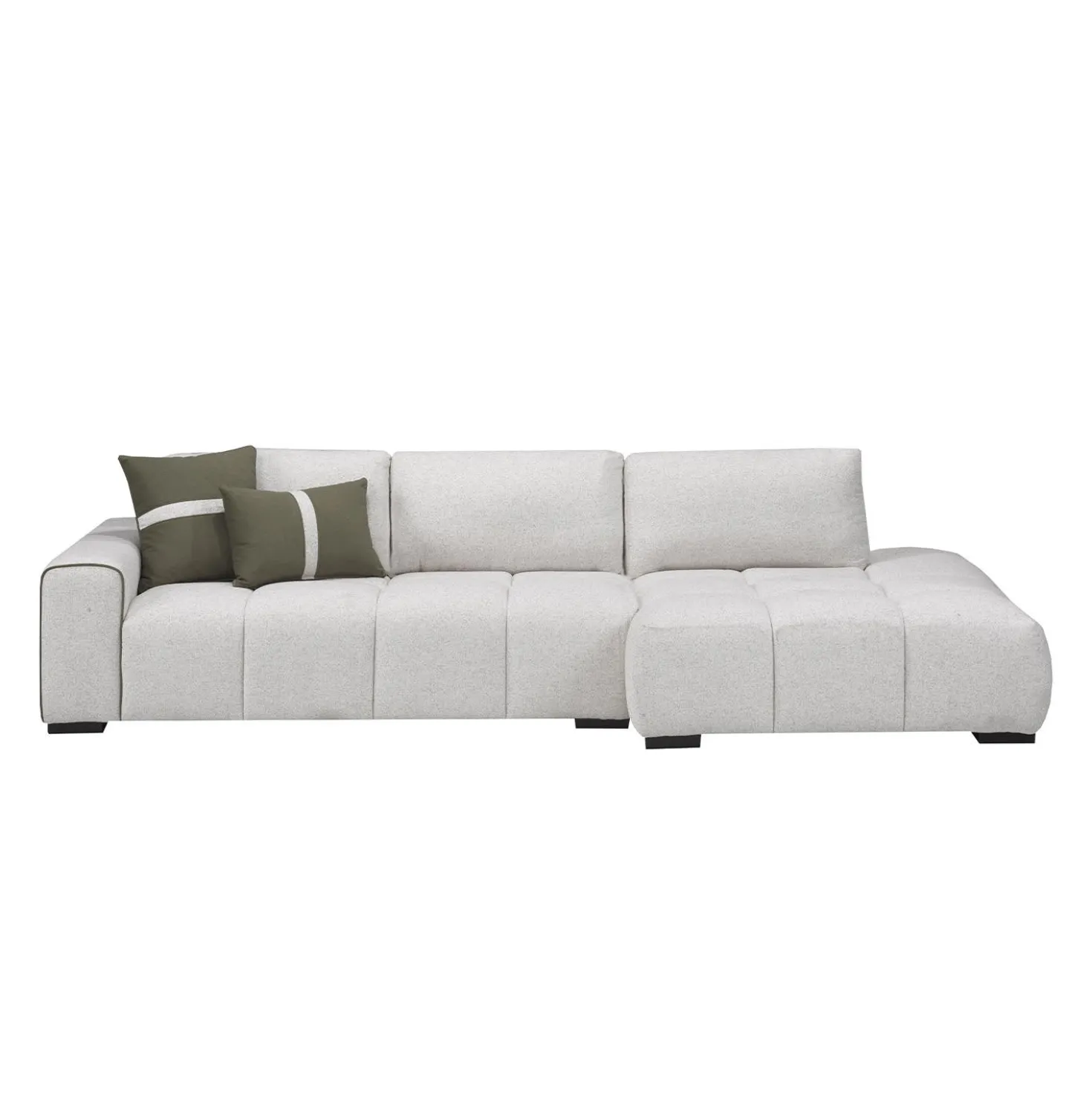 Sectionnel de style guimauve avec chaise longue à droite