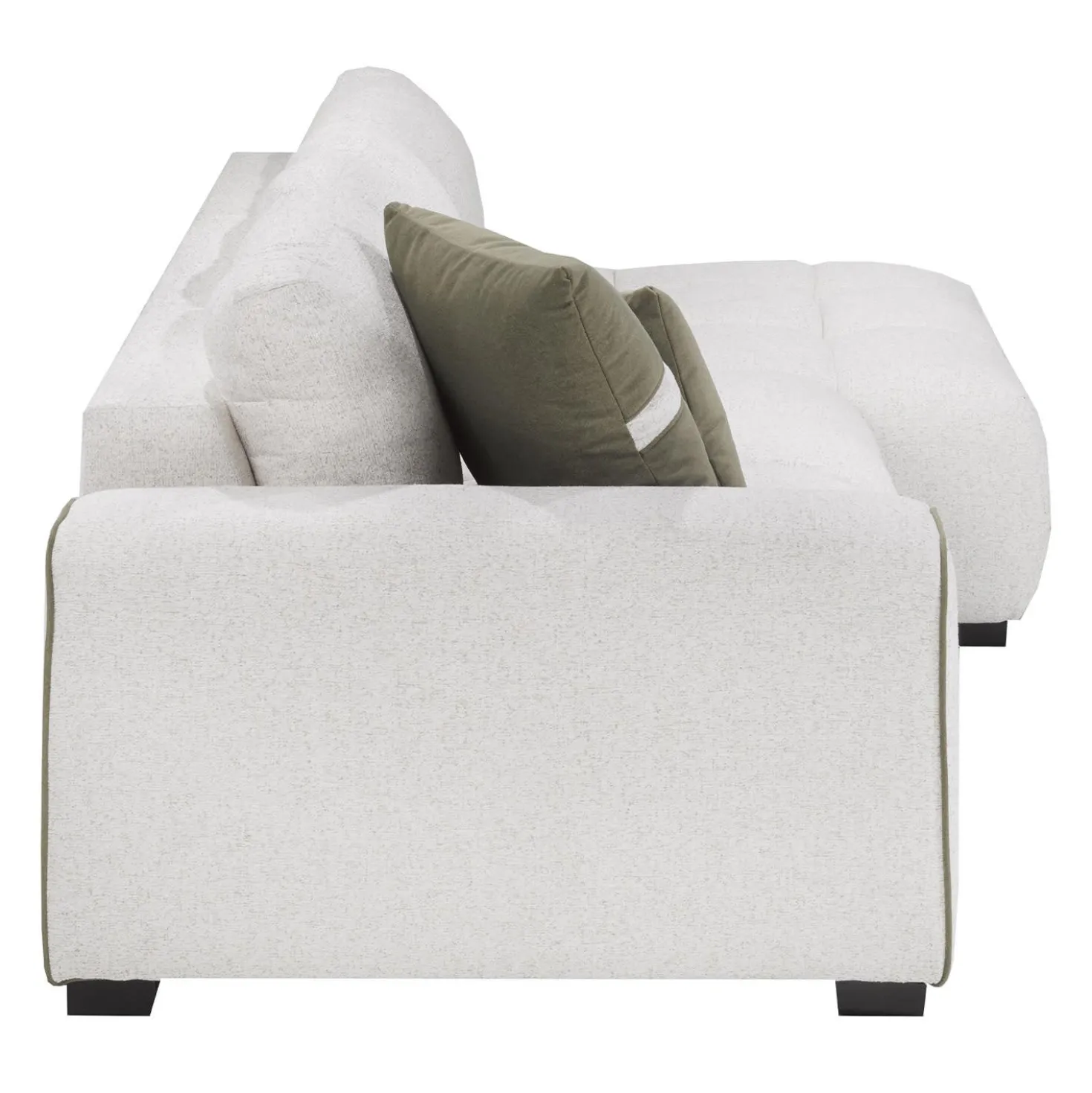 Sectionnel de style guimauve avec chaise longue à droite