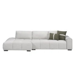 Sectionnel de style guimauve avec chaise longue à gauche
