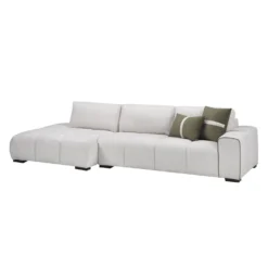 Sectionnel de style guimauve avec chaise longue à gauche