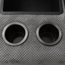 Sectionnel-lit inclinable électrique gris avec console - 6 mcx