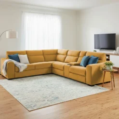 Sectionnel-lit inclinable électrique topaz avec console - 6 mcx