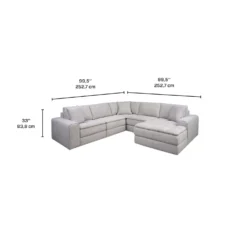 Sectionnel modulaire avec chaise longue à droite - 5 mcx