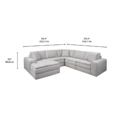 Sectionnel modulaire avec chaise longue à gauche - 5 mcx