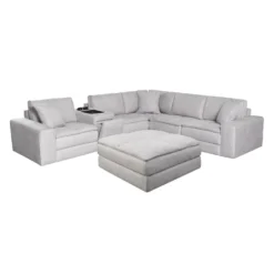 Sectionnel modulaire avec console et ottoman - 6 mcx