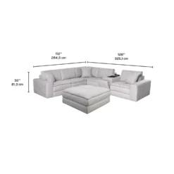 Sectionnel modulaire avec console et ottoman - 6 mcx