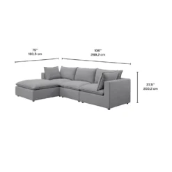 Sectionnel modulaire avec ottoman - 4 mcx