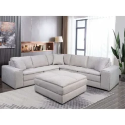 Sectionnel modulaire avec ottoman - 5 mcx