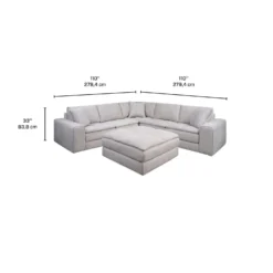 Sectionnel modulaire avec ottoman - 5 mcx