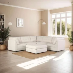 Sectionnel modulaire avec ottoman - 6 mcx