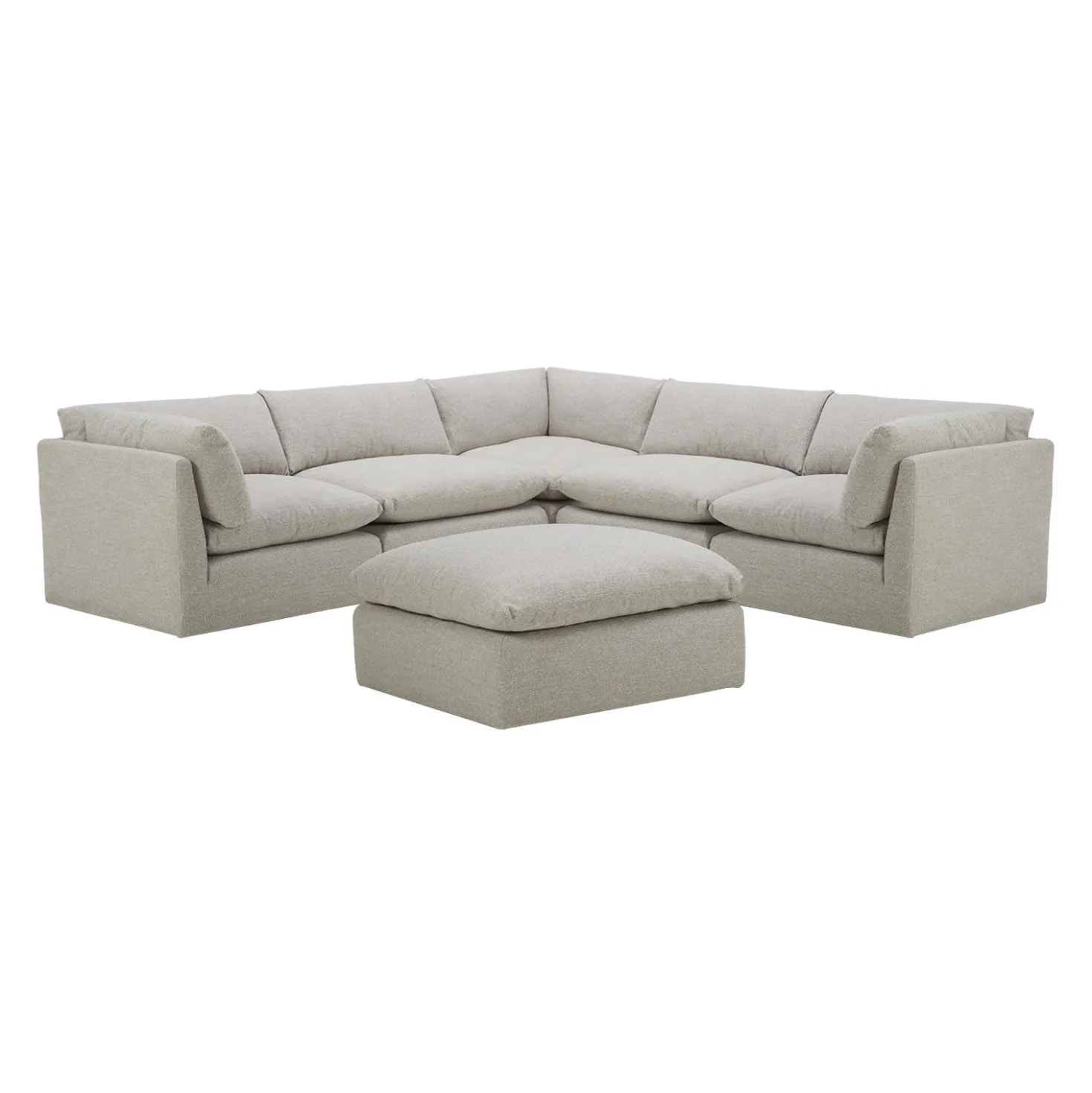 Sectionnel modulaire avec ottoman - 6 mcx