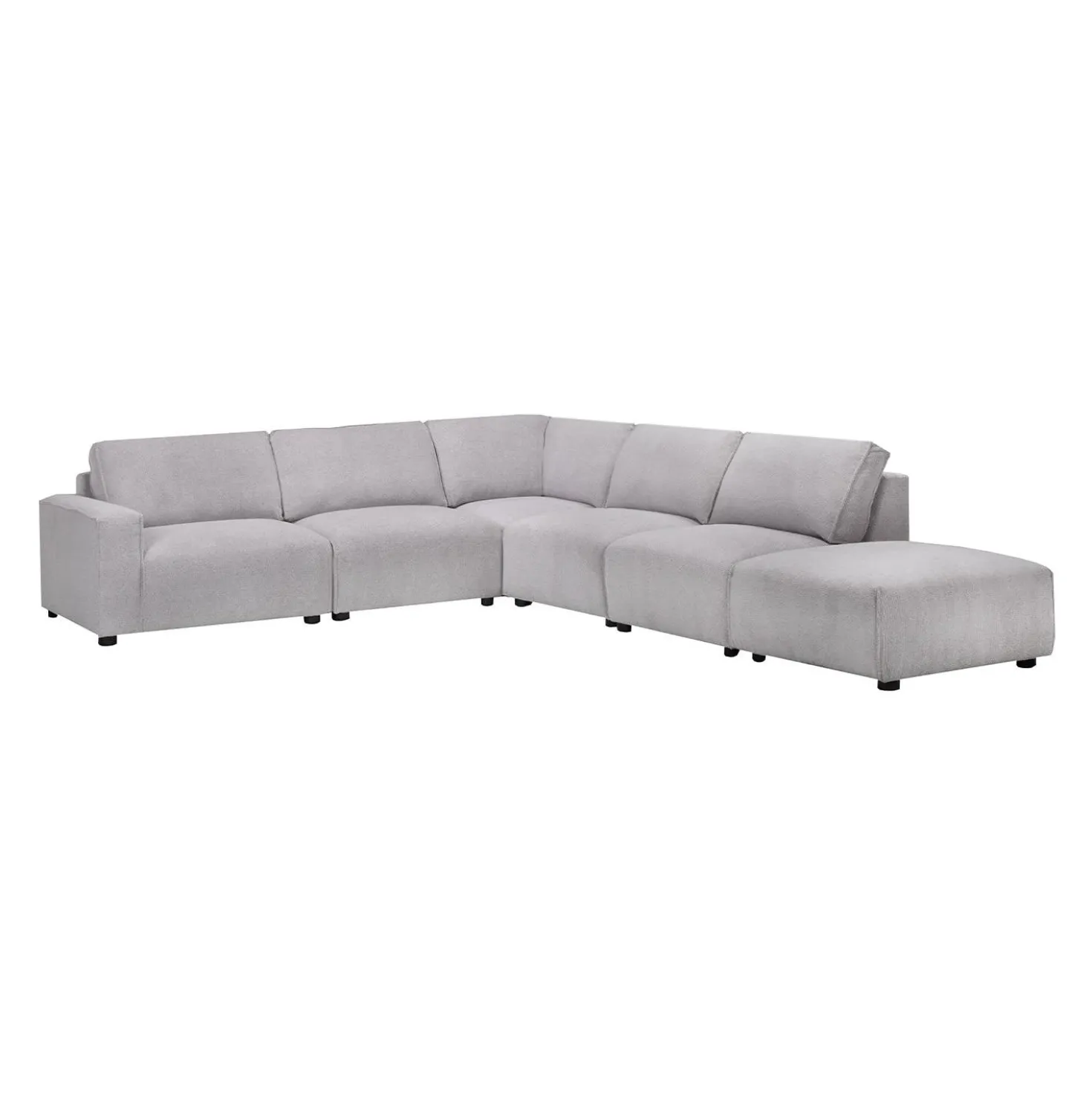 Sectionnel modulaire avec ottoman apposé au siège de droite - 6 mcx
