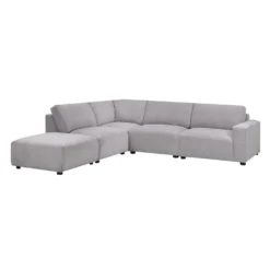 Sectionnel modulaire avec ottoman apposé au siège de gauche - 5 mcx