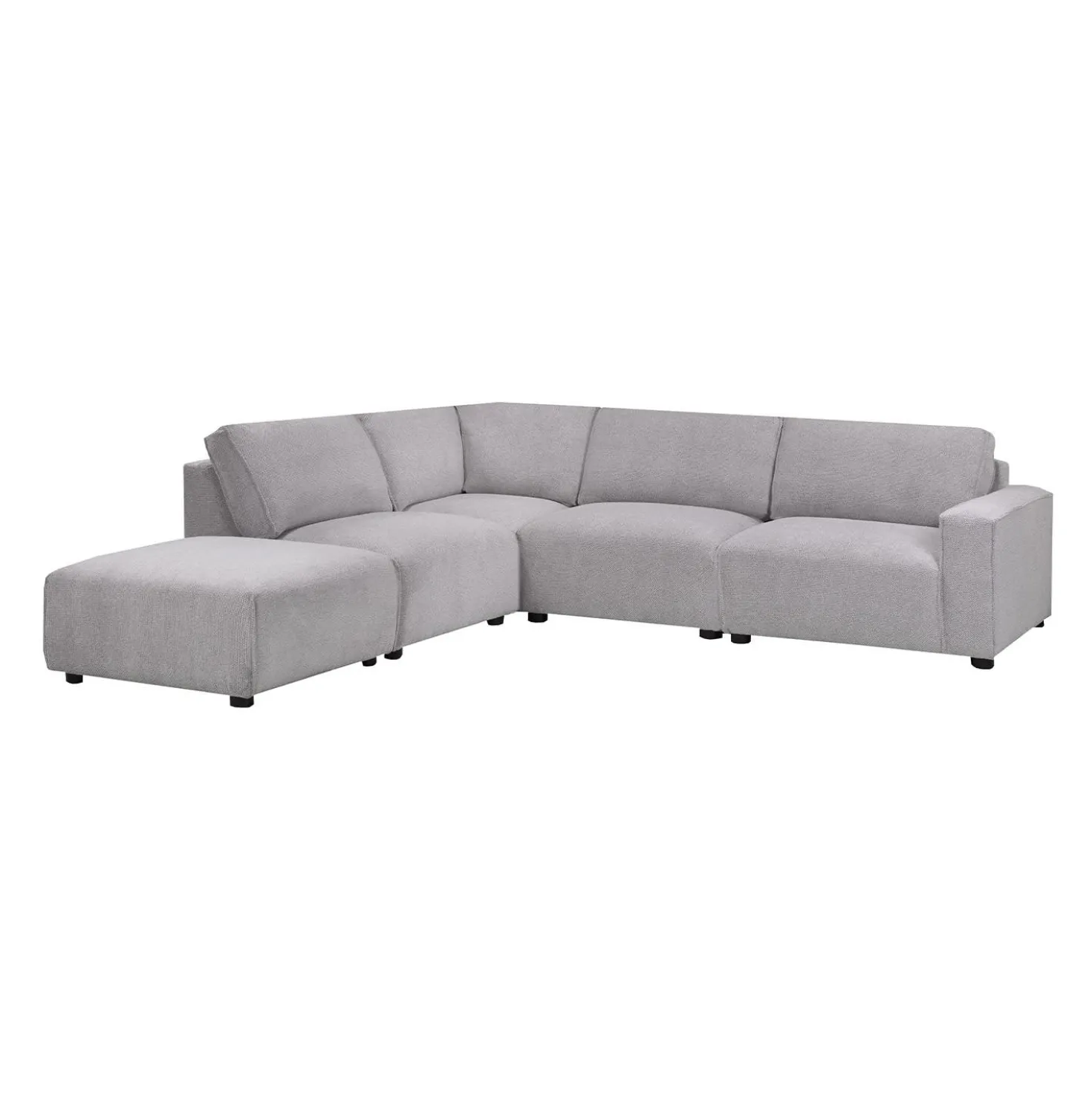Sectionnel modulaire avec ottoman apposé au siège de gauche - 5 mcx