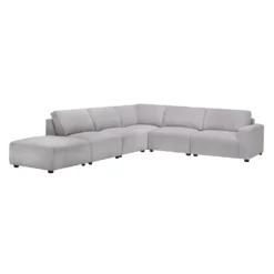 Sectionnel modulaire avec ottoman apposé au siège de gauche - 6 mcx