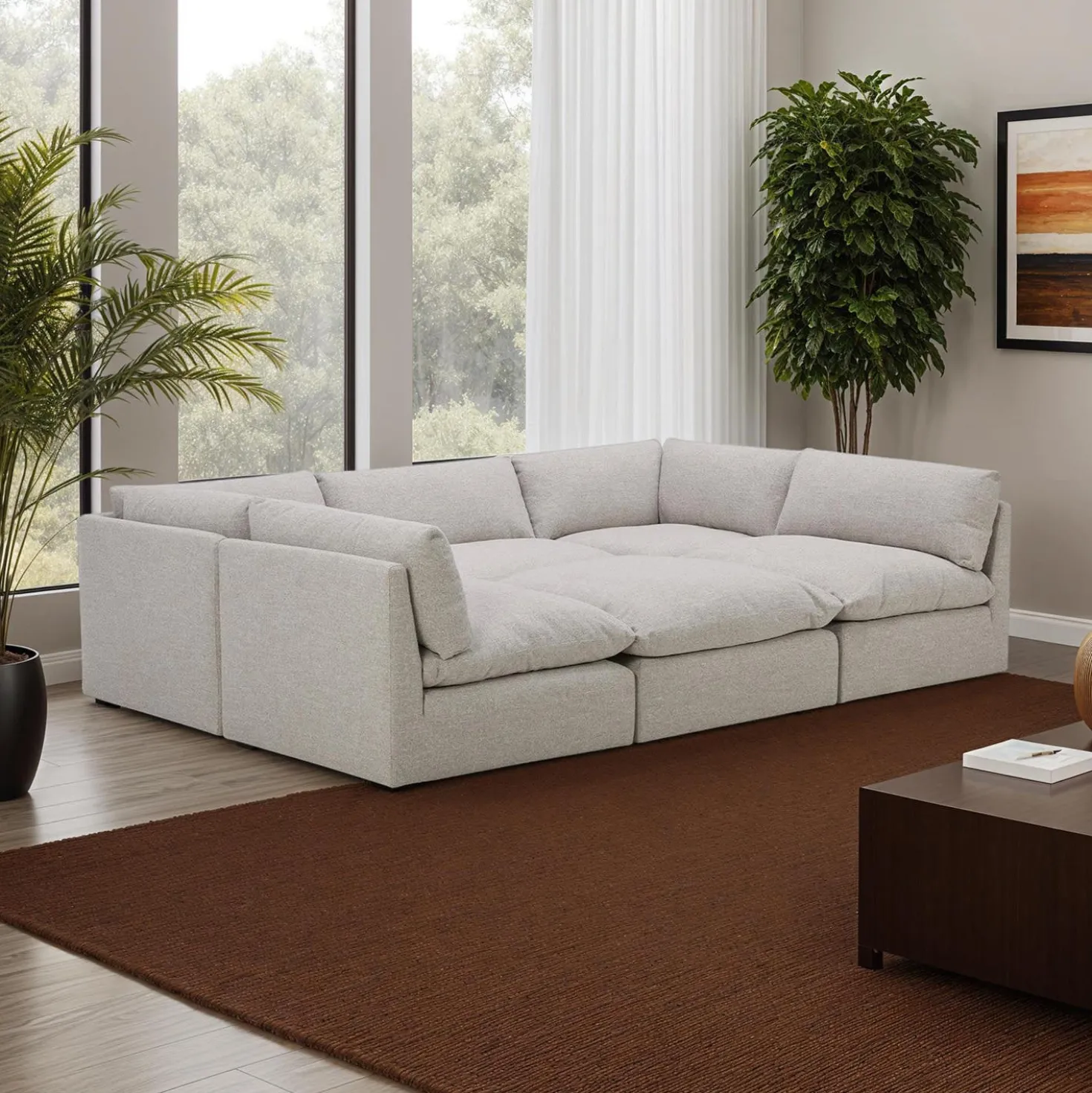 Sectionnel modulaire convertible - 6 mcx