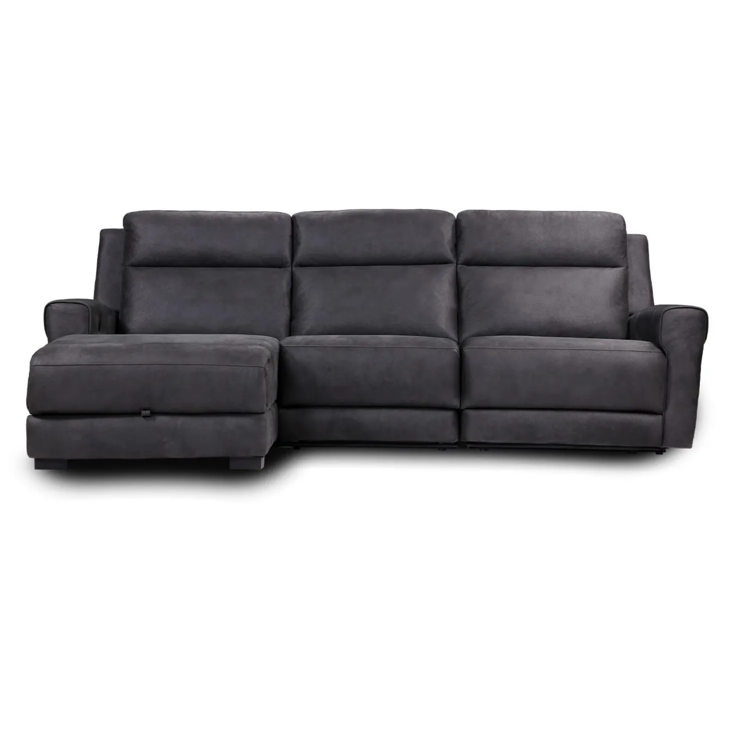 Sectionnel modulaire inclinable et chaise longue avec rangement - 3 mcx