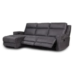 Sectionnel modulaire inclinable et chaise longue avec rangement - 3 mcx