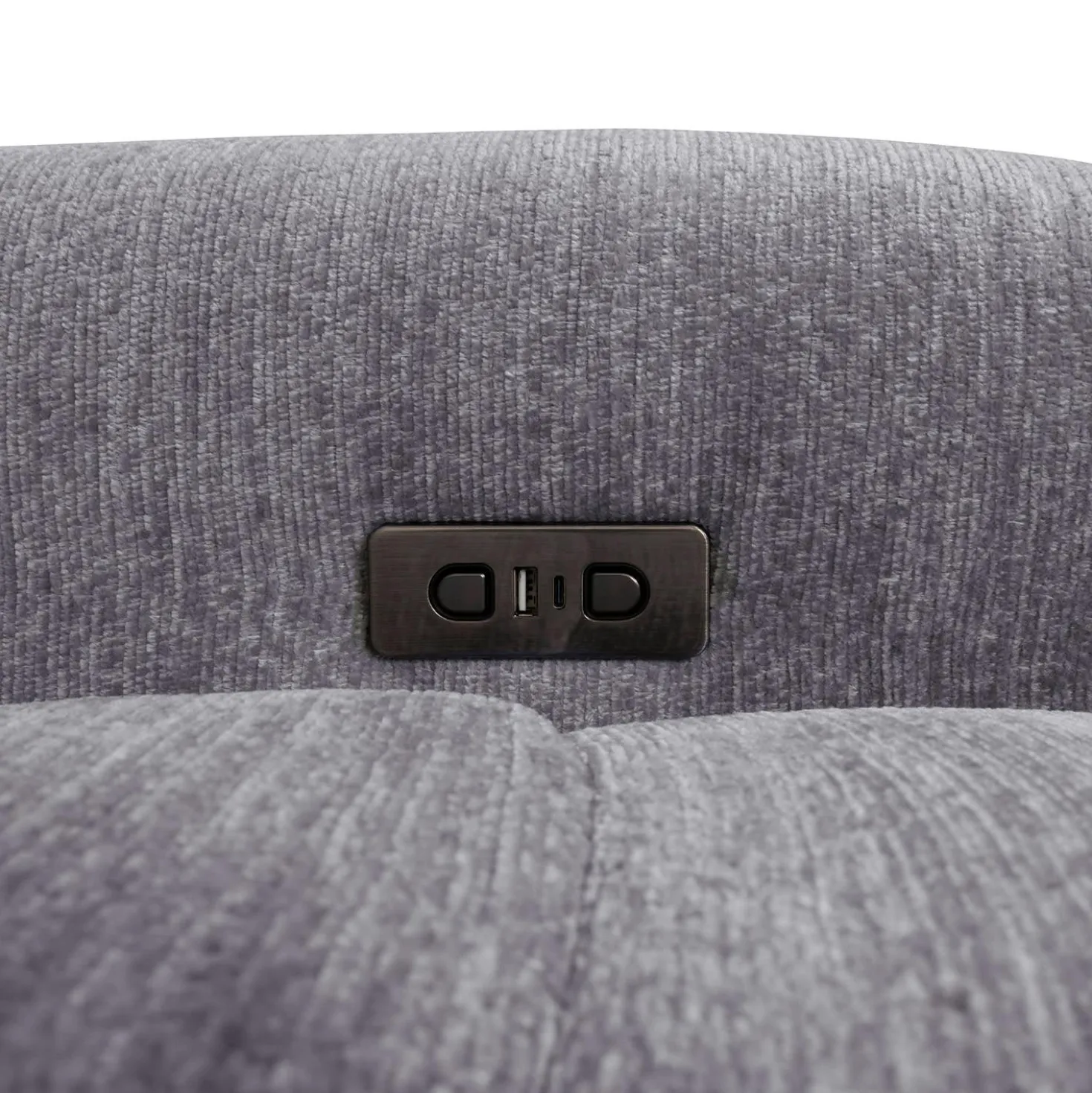 Sectionnel modulaire électrique inclinable avec 1 siège coulissant et chaise longue à droite avec rangement - 4 mcx