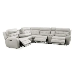Sectionnel modulaire électrique inclinable avec console et dossier rabattable - 6 mcx