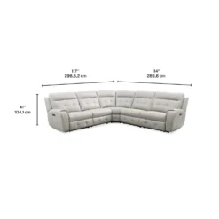 Sectionnel modulaire électrique inclinable avec dossier rabattable - 5 mcx
