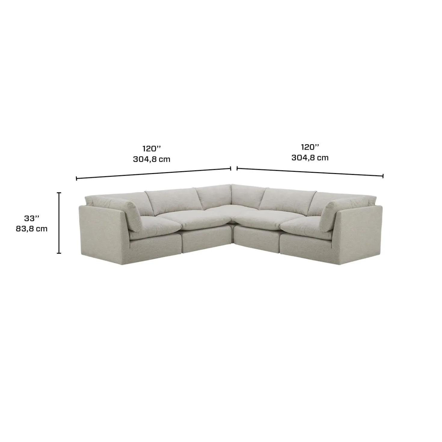 Sectionnel modulaire - 5 mcx