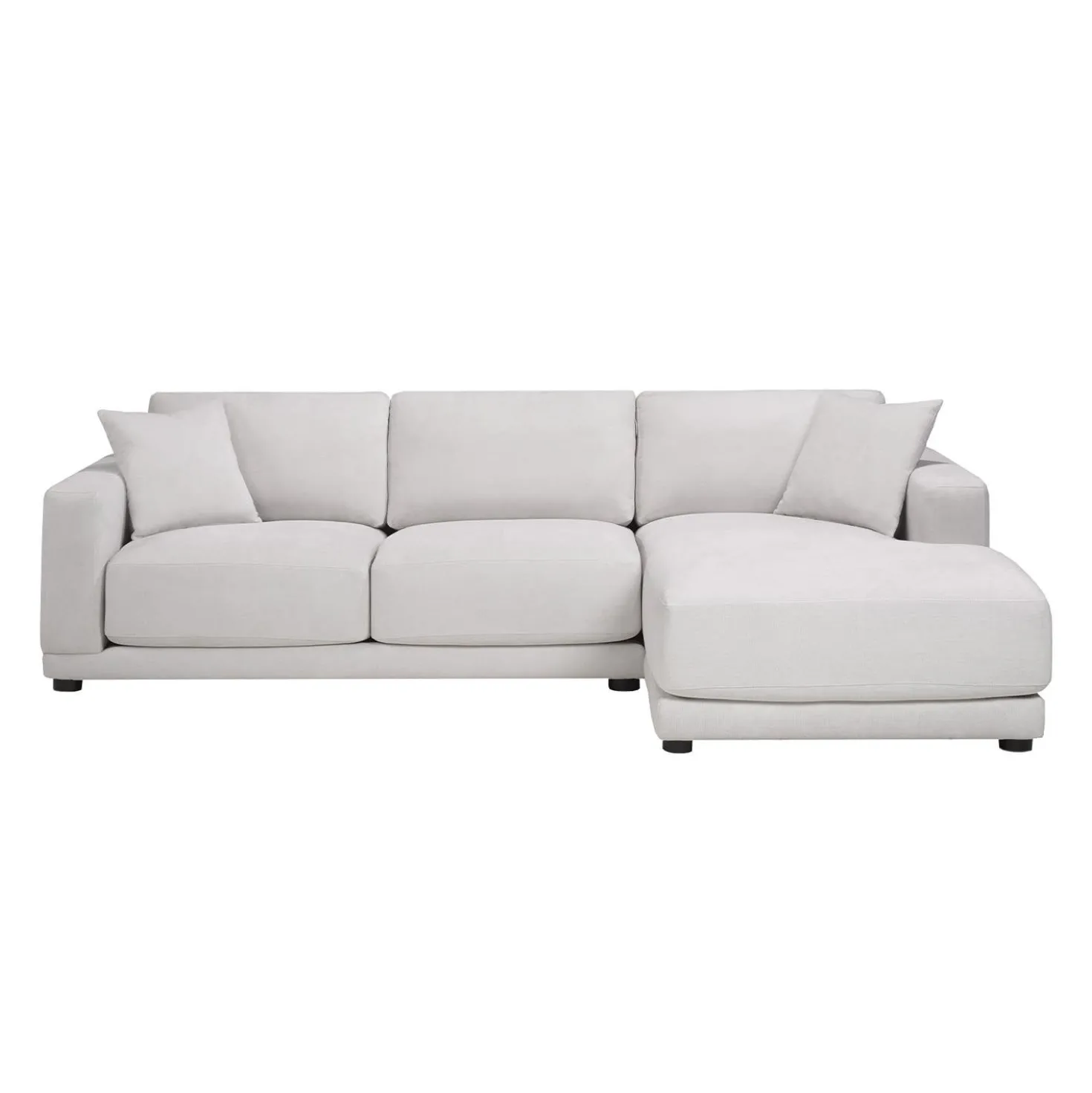 Sectionnel moelleux avec chaise longue à droite