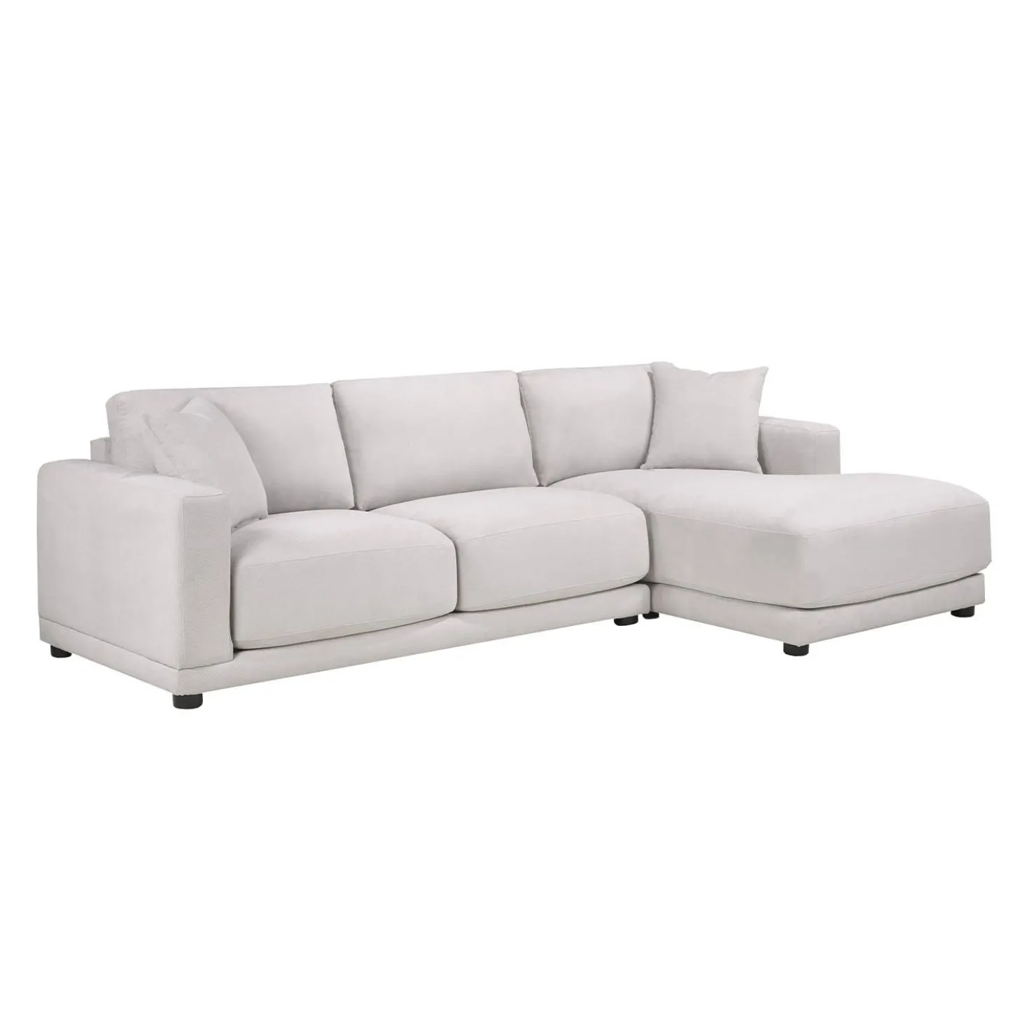 Sectionnel moelleux avec chaise longue à droite