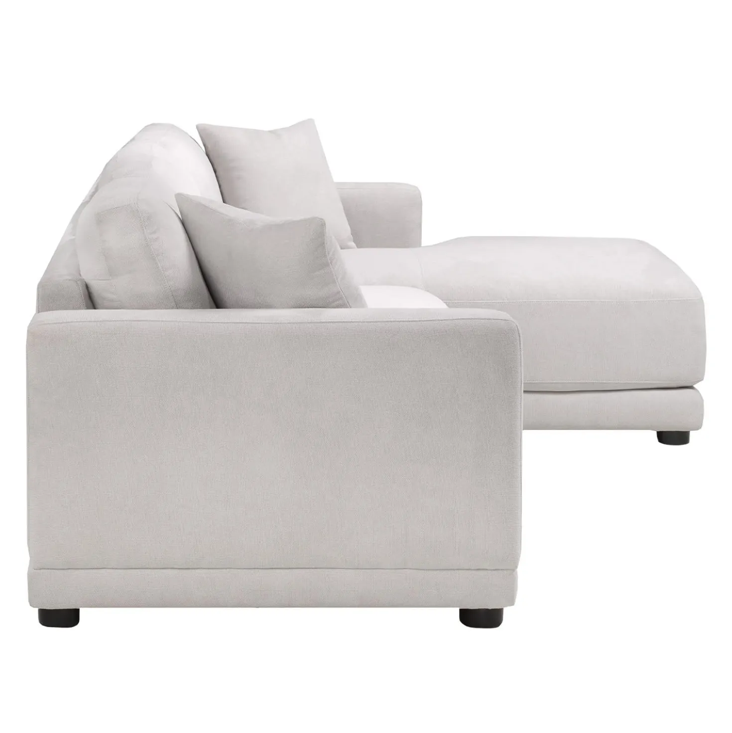 Sectionnel moelleux avec chaise longue à droite