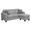 Sectionnel réversible avec chaise longue - gris