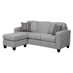 Sectionnel réversible avec chaise longue - gris