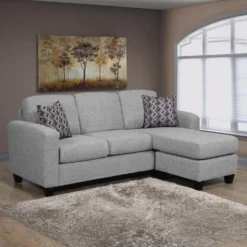 Sectionnel réversible avec chaise longue - gris